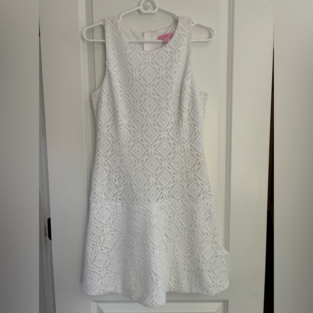 Lilly Pulitzer Kent Dress (white drop waist lace dress)